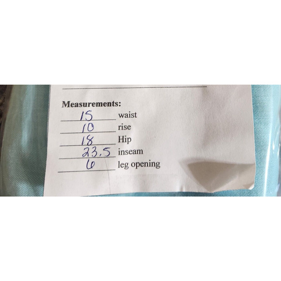 Gloria Vanderbilt Cropped Capri Pants Size 10 Solid Aqua Blue Slimming Effect - Picture 9 of 9